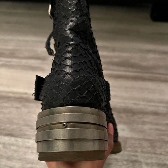 Baldan Python print biker boots size 36 - Picture 3 of 9